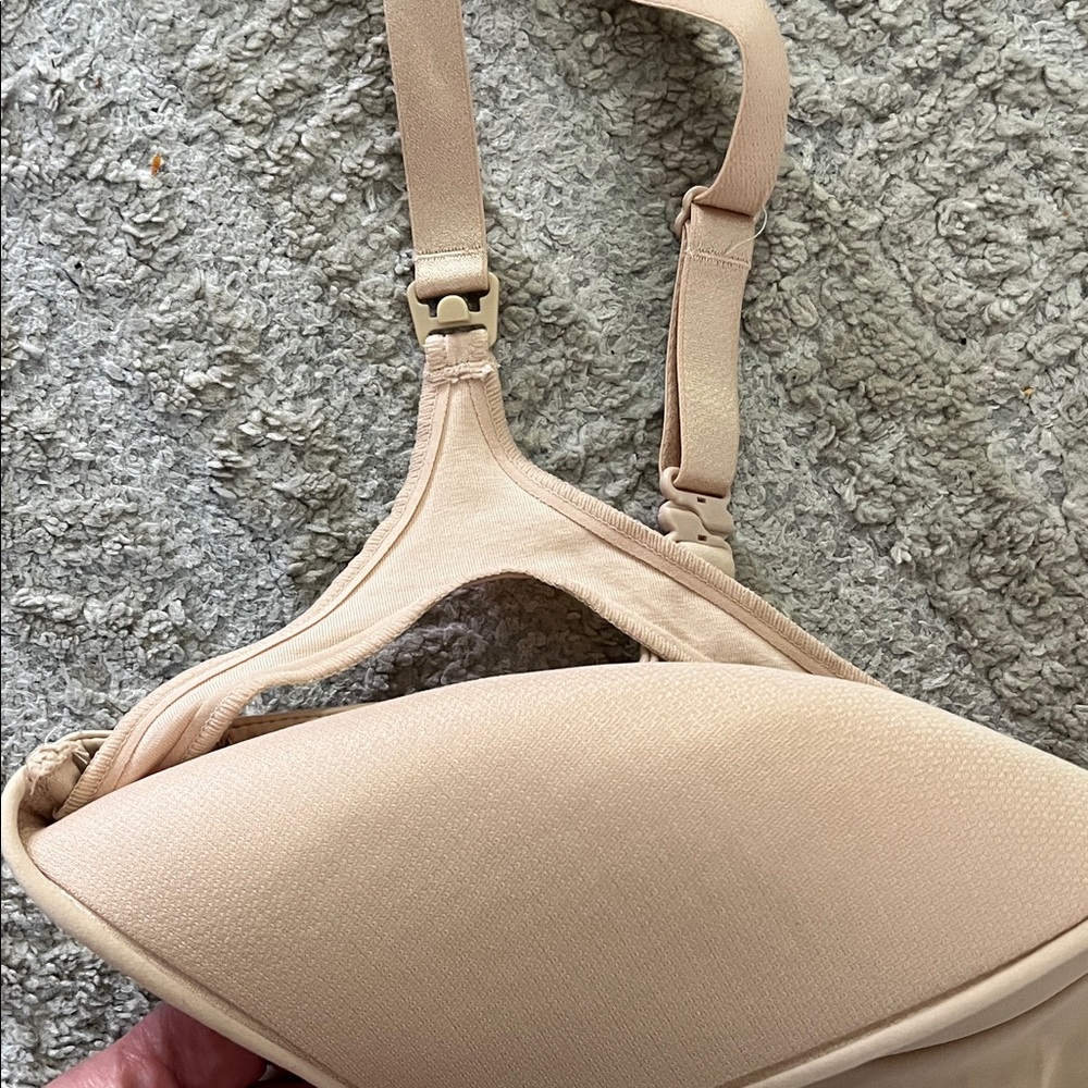 Auden Nude Wireless Absorbent Lightly Lined Nursing Bra 38DD - Picture 4 of 6